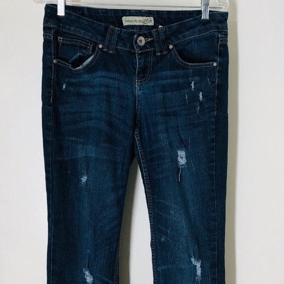Blue Jeans Bootcut distressed shredded cotton jean - Picture 6 of 8